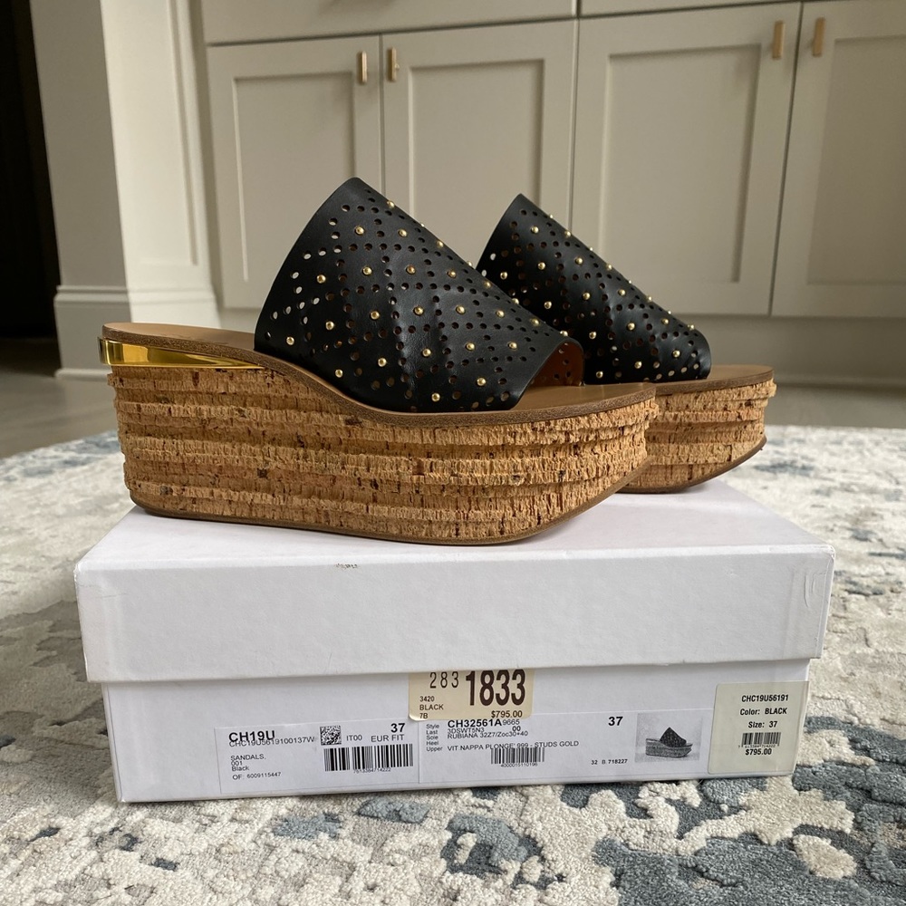 Chloe Camille Cork Platform Sandals